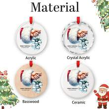 Custom Santa Hand Family Christmas Ornament, Personalized 2-7 Names Hanging Decor, Festive Christmas Tree Decoration, Customized Holiday Home Pendant, Customizable Family Keepsake Gift, Christmas Gift, Gifts For Family And Friends - Style B - View 3