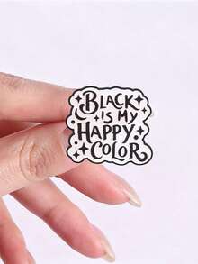 Spooky Witch Quote Enamel Pins Set, Retro Script Text Lapel Brooches For Backpack Jacket - Multicolor - View 7