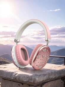 Gerripuer 360° Surround Sound Wireless Headphones, 5.3 Smart Chip, HiFi Audio, Dual Connection, Anti-Shake, Long Battery Life, Stylish Design - Pink - View 12