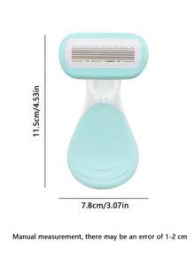 Green Women's Hair Removal Razor, Suitable For Underarms, Legs And Bikini Area, Portable Manual Razor, Green Manual Safety Razor Blade For Bikini Hair Removal/5-Layer Stainless Steel Replaceable Razor Head, Girls Gift Travel Essential (Handle + Razor Head + Storage Box). Suitable For Summer Travel, Outings, Commuting, Work, College Students, Women, Also As A Gift For Sisters, Girls And Friends. - Multicolor - View 11