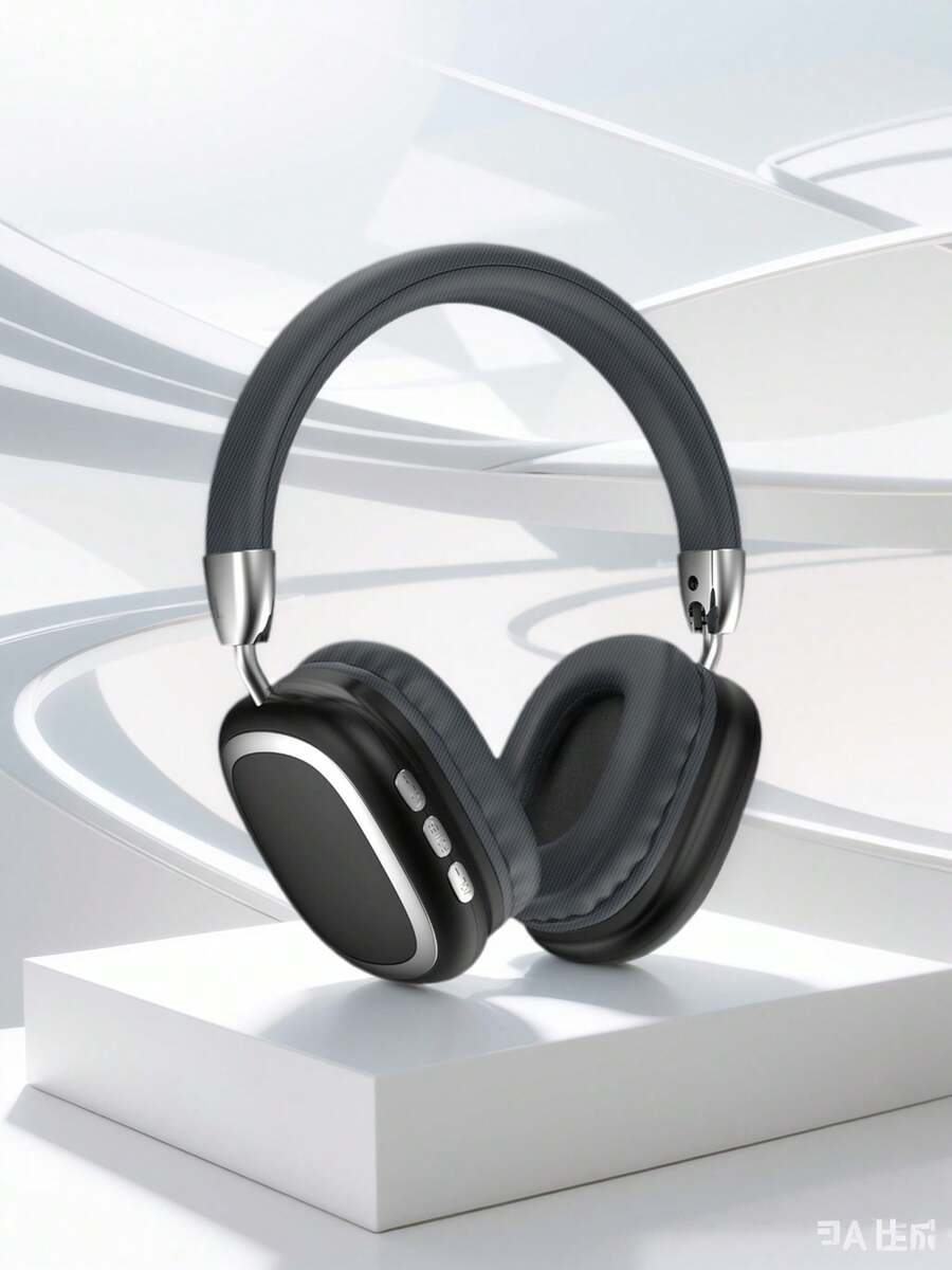 Gerripuer 新款耳罩式無線耳機,HIFI高解析通話,佩戴舒適,支援MP3音樂,手機通用,Type-C接口,可折疊、可旋轉、可伸縮,ABS塑料搭配金屬質感,高端商務禮品無線耳機 - 黑色 - 查看 1