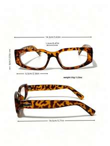 1 Buah Kacamata Dekoratif Bingkai Persegi Kecil Vintage Niche Gaya Y2K Hot Girl Unisex - Clear - View 4