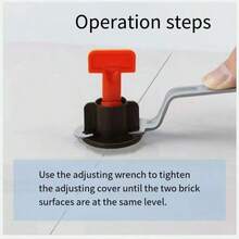 50pcs/Pack Ceramic Tile Leveling System, T-Shaped Tile Leveling Clips For Floor And Wall Tile Installation, Reusable Tile Spacers For Construction And Renovation, Prevents Hollow And Thermal Expansion, Ensures Flat And Secure Tile Laying, Building Decoration Material - A - View 4
