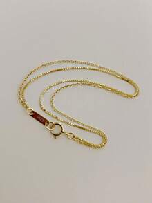 falinne S925 Sterling Silver Gold Plated Double Layer Thin Bracelet, Integrated Dainty Box Plain Chain Adjustable Minimalist Stackable Hand Jewelry For Women - Double-layer Stackable Thin Bracelet - View 2