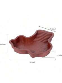 Large Shallow Reptile Water Basin, River-Shaped Bath Tub With Smooth Rounded Edges, Suitable For Turtles, Lizards, Frogs, Snakes, Amphibians And Other Reptiles - Brown - View 5