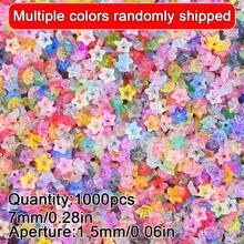 1000pcs 7mm Dual-Color Acrylic Flower Beads, Handmade DIY Jewelry Making Bracelet Necklace Pendant Accessories Semi-Finished Materials - Acrylic Flower Beads - View 11
