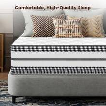 Mattress 140x190/90x200 Cm, Height 28 Cm, Pocket Spring Core With Memory Foam, Quiet, Better Sleep, Medium Firmness, Supportive With High Resilience, Breathable, Hypoallergenic - White - View 6