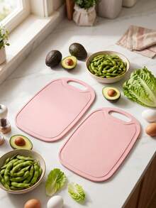 1/2/3pcs Plastic Cutting Board For Kitchen Countertop, Countertop Cutting Board, Anti-Cut Board, For Kitchen Countertop Protection, Kitchen Supplies, Kitchen Accessories, Plastic Cutting Board For Kitchen, Pink Cutting Board, Transparent Cutting Board - View 2
