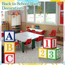 AFYPRTY 3Pcs Back To School ABC/123 Balloon Boxes Birthday Party Decoration Classroom Decor Rainbow Congrats Graduation Party Supplies - Box - View 6