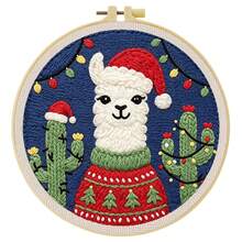 1pc DIY Punch Needle Kits For Beginners Animals Theme With Hoop Embroidery Punch Needle Starter Craft Set Easy For Adults Festival Gift And Decoration - Animals Theme - View 12