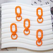 5pcs-Multicolor Painted Zinc Alloy Rotating 8-Shaped Spring Clasp, 360° Rotatable Keychain Connector Hook, DIY Handmade Jewelry Making Accessories, Suitable For Bags, Phone Chains, Keychains, Hanging Decorations And Pendant Crafts - Figure 8 Spring Hook - View 27