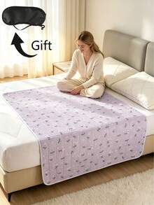 Purple Floral Pattern Waterproof Period Pads (Reusable, Leak-Proof), Waterproof Washable Mattress Protector, Suitable For Women's Menstruation, Urinary Incontinence And Bedwetting, Also Suitable For Adults And Elderly - Multicolor - View 1