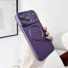 Metallic Paint Full Coverage Lens Film Magnetic Shockproof Phone Case, Cute Shock-Absorbing Camera Lens Protective Cover, Soft Ultra-Thin Protective Case, Compatible With IPhone 18 17 16 15 14 13 Pro Max 18 Pro Max 11 Phone Case, Various Holiday Gifts - Purple - View 7