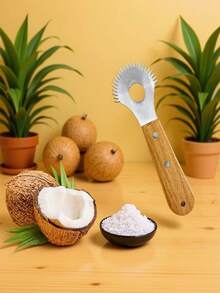 Manual Coconut Grater Shredder, Efficient Home Coconut Scraping And Digging Tool, Coconut Shredding Tool - Silver - View 1