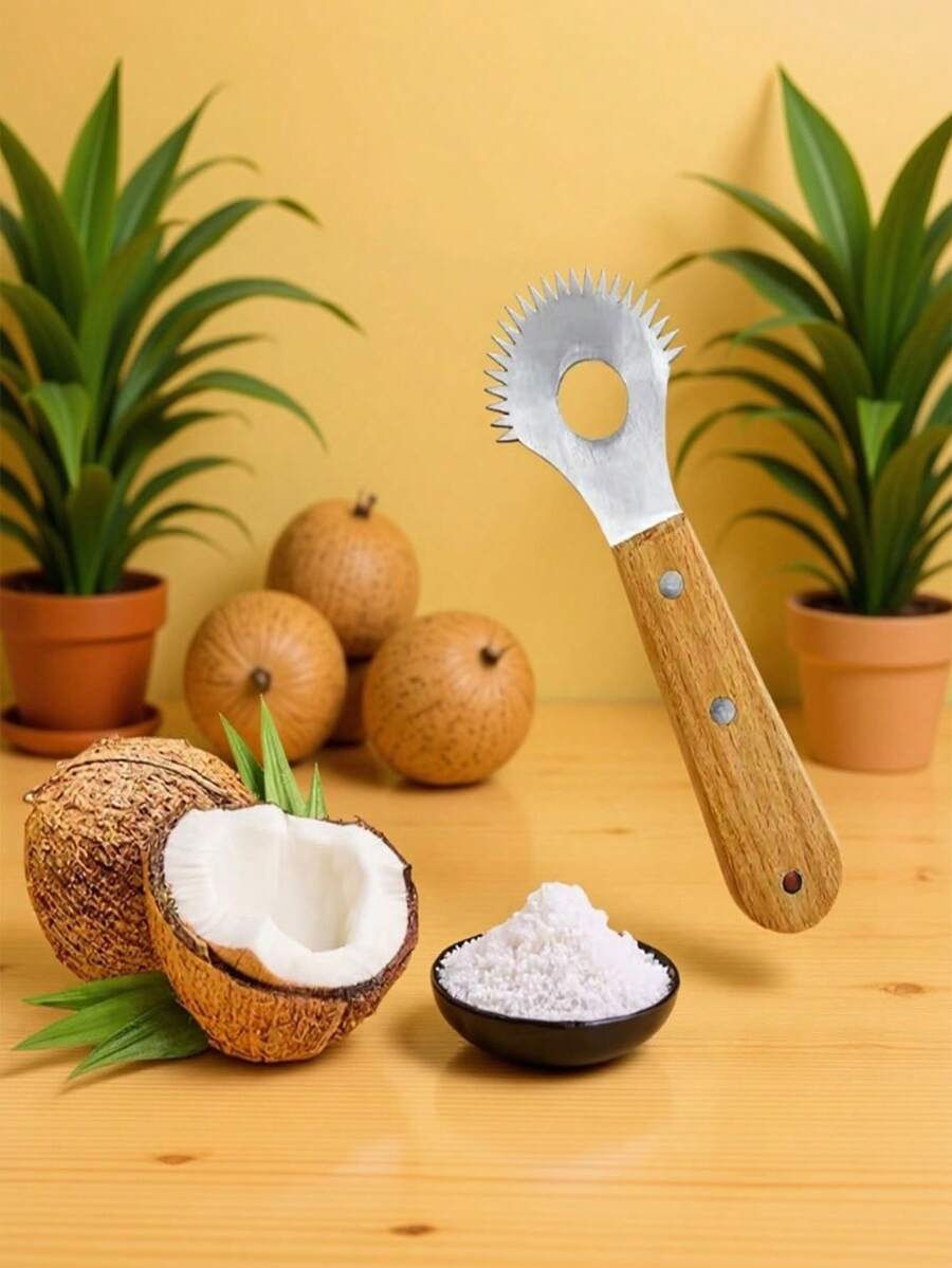 Manual Coconut Grater Shredder, Efficient Home Coconut Scraping And Digging Tool, Coconut Shredding Tool - Silver - View 1