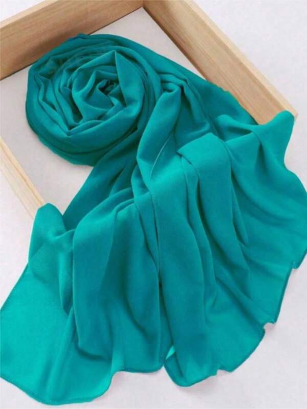 1pc Women's Chiffon Simple Solid Color Casual Fashion Versatile Daily Scarf