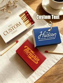 Custom Text Match Label Stickers Customizable Wedding Matchbox Personalized Name Date Message Adhesive Decals For Wedding Ceremony Reception Bridal Shower Engagement Party Bachelorette Party Wedding Favors - Multicolor - View 1