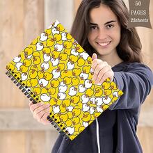 1pc A5 Cute Animal Cartoon Duck Pattern Spiral Notebook 25 Sheets (50 Pages). Suitable For Pet Lovers Diary, Or As A Gift For Friends, Colleagues, Or Women, As Well As For Personal Use. - Rectangle - View 8