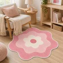1pc 2026 New - Pink Gradient Floral Pattern Decorative Rug, Suitable For Bedroom, Living Room And Bathroom, Bedroom Decor, Room Decor, Small Rug, Blanket, Outdoor Mat, Garden Mat, Living Room Rug - Multicolor - View 2