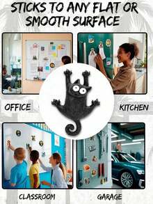Cute Black Cat Fridge Magnet Home Decor - Black Cat Edition - View 5