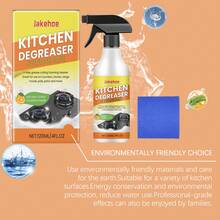 jakehoe Kitchen Degreaser Spray 120ml, Heavy Duty Grease Remover Cleaner For Kitchen Surfaces, Stovetops, Range Hoods, Pots & Pans, Citrus Scent Foaming Cleaning Spray With Microfiber Cloth For Home Cleaning, Kitchen Cleaner - Spray - View 9