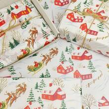 10/30/60 Sheets, Snowy Town Pattern Tissue Paper, 20*14 Inch Gift Wrapping Paper, Suitable For Christmas Decoration, Gift Bags, Birthday, Wedding Party Decoration, Box And Basket Filling, Party Gifts - Snowy Town - View 5