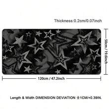 1pc INS Style Black And Gray Stars Art Mouse Pad, Cool Desktop Decor Mat, Thick Non-Slip Office & Gaming Keyboard Pad - View 18