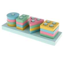 Montessori Wooden Educational Toy Stackable Shapes And Colors - Multicolor - View 7