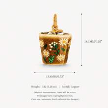 1pc Drip Oil Snack Afternoon Tea Mixed Pendant, Exquisite Cute Style, 14k Gold Plated Copper Material, Suitable For DIY Creative Necklace, Bracelet, Earrings, Bag Chain, Keychain, Waterproof And Sweatproof, Suitable For Daily Casual Wear - Multicolor - View 21