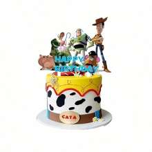 Cartoon S-Story Cowboy Themed Cake Toppers, Cartoon Birthday Cake Decorations For Party Decorations - View 4