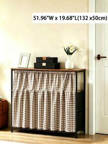 1pc Farmhouse Style Plaid Short Curtain Tablecloth, Reusable Classic Cafe Farmhouse Style Kitchen Half Window Tablecloth, Suitable For Home And Commercial Use, Kitchen And Window Decor, Retro Window Decor Style - Multicolor - View 12
