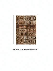 1pc Retro Animal Print Wall Art, Leopard Zebra Mixed Pattern Glass Block Texture Poster, Vintage Brown Earth Tone Aesthetic Home Decor Canvas Painting Prints For Wall, Best Gift Choice - Multi-color - View 13