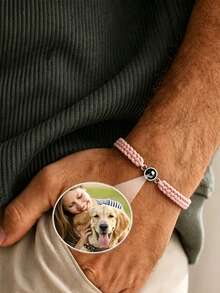 Customized Photo Projection Bracelet, Fashionable Minimalist And Classic; Suitable As Birthday Gift, Father's Day Gift, Valentine's Day Projection Jewelry Or Couple Valentine's Day Anniversary Gift. - Multicolor - Style 5 - View 13