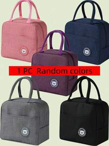 1 buah Tas Bekal Makan Siang Berinsulasi yang Dapat Digunakan Kembali dengan Label Beruang, Tas Bekal Portabel Kapasitas Besar, Desain Tahan Air, Cocok untuk Sekolah dan Kantor, Menjaga Makanan Tetap Segar dan Lezat, Kotak Bento, Tas Bekal, Piknik Dapur, Kembali ke Sekolah. - Hitam - View 11