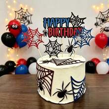 11pcs Spider Cake Decor Toppers - Black Spider Web Cake Decorations, Suitable For Halloween Decor - Multicolor - View 4