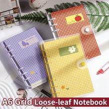 A6 Cute Plaid Transparent PVC Loose-Leaf Notebook, Detachable Loose-Leaf Diary, 120 Pages Lined/Blank Paper, Large Capacity No Sharp Edge Design, Soft Touch Planner Diary, Suitable For Middle And High School Students, Scrapbooking - A - View 3