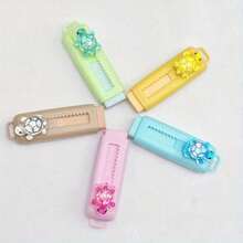 2 Cute Shaped Erasers With Retractable Design, Includes Eraser Refills, Suitable For Office Correction And Cleaning, Perfect Learning Supplies As Student Rewards Or Gifts For Classmates (Random Color) - A - View 7