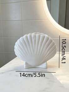 Nordic Style Shell Pattern High-Foot Toothbrush Holder, Shell Toothbrush Cover, Bathroom Sink Toothbrush And Toothpaste Storage Box, Multi-Functional Desktop Makeup Brush Holder And Pen Holder - Multicolor - View 11