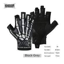 KINGDOM Ice Silk Fingerless Fishing Gloves Breathable Lightweight Anti-Slip Microfiber Palm Gloves With Extended Wrist Cuff Flexible Fingerless Design Snap Button Closure For Lure Fishing Anglers Outdoor Sports - Multicolor - View 13