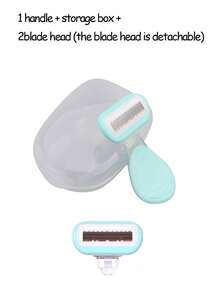 Green Women's Hair Removal Razor, Suitable For Underarms, Legs And Bikini Area, Portable Manual Razor, Green Manual Safety Razor Blade For Bikini Hair Removal/5-Layer Stainless Steel Replaceable Razor Head, Girls Gift Travel Essential (Handle + Razor Head + Storage Box). Suitable For Summer Travel, Outings, Commuting, Work, College Students, Women, Also As A Gift For Sisters, Girls And Friends. - Multicolor - View 14