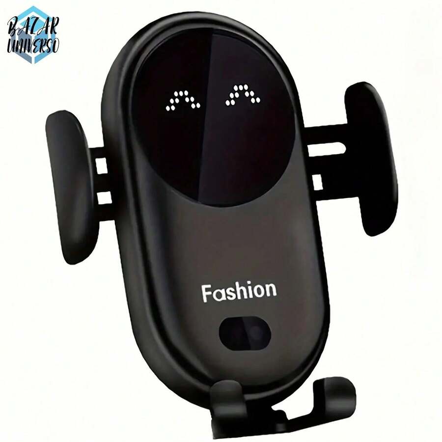 Soporte Cargador Inalámbrico para Auto S11 con Sensor Automático, Apertura y Cierre con una Mano, Carga Rápida de 15W, Compatible con iPhone, y Más, Giratorio 360° para una Visión Perfecta - A - Ver 1