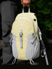 CAMEL CROWN Foldable Large Capacity Travel Bag Backpack Short Distance Travel Fitness Storage Bag - Moonlight Yellow - View 1