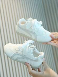 Children's Fashion New Style Training Shoes With Comfortable Lining - White - View 5