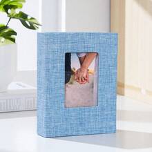 1pc Linen Cover 4x6 Photo Album, 200 Pockets, Pocket Design, Photo Protection, Back To School, School Supplies - D-Multicolor - View 10