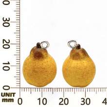 2/10pcs 3D Resin Fruit Charms Simulation Blueberry Apple Pear Mango Tomato Persimmon Pendant For DIY Bracelet Necklace Earring Jewelry Making Findings - Multicolor - View 16