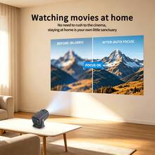This Mini Ultra HD Projector Is Equipped With Android 11.0 System, Supports Dual-Band Wi-Fi 6 And BT5.2, Has A Brightness Of 233 Lumens, Native Resolution Of 720P, And Supports 4K, 180-Degree Rotation. ° Height Adjustable, Perfect For Camping, Office, Gaming, Home Theater And Other Uses. - Black - View 6