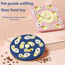 Dog & Cat Interactive Puzzle Toy Feeder, Anti-Choke Training Bowl, Slow Feeder Bowl, Pet Boredom Relief Gadget - Royal Blue - View 1