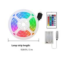 Bedroom Decor LED Light Strip, 3.28ft-49.2ft Room LED Lights. Battery Powered (Batteries Not Included), 24-Key Remote Control. Suitable For Room Decoration, TV Backlight, Wedding And Party Decoration, Christmas And Halloween Decoration. - RGB Battery Box - View 10