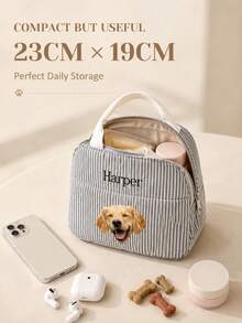 Personalized Insulated Lunch Bag With Name, Custom Lunch Tote Bag, Portable Food Storage Bag, Lunch Bag For Women - Multicolor - View 8