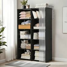 Kệ sách lưu trữ nhiều tầng dạng mở đứng độc lập, dễ lắp ráp, giá trưng bày lưu trữ dung tích lớn, tủ ngăn ô DIY phù hợp cho quần áo, sách, đồ chơi, lý tưởng cho phòng ngủ, phòng khách, phòng học, văn phòng, kệ lưu trữ chia ngăn tiết kiệm không gian - Nhiều màu - Xem 19